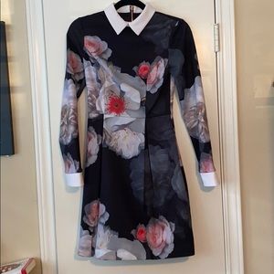 Ted Baker Long Sleeve Floral Dress